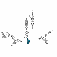 OEM Kia Sephia Knuckle, Right Diagram - 0K2A333021A