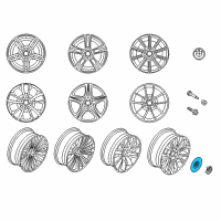 OEM 2014 BMW 650i Gran Coupe Hub Cap, Silver Diagram - 36-13-7-842-859