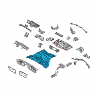 OEM 2012 Infiniti G37 Floor-Rear, Front Diagram - 74512-AM639