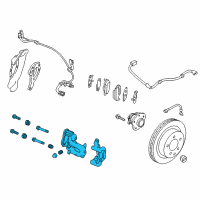 OEM 2020 Nissan Leaf Caliper Assy-Rear LH, W/O Pad & Shim Diagram - 44011-4CA0A
