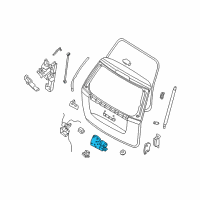 OEM Kia Tail Gate Latch Assembly Diagram - 812304D002