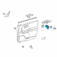 OEM 2021 Toyota Tacoma Window Switch Diagram - 84820-04090