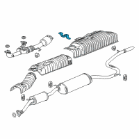 OEM 2014 Honda Odyssey Bracket, Heat Baffle Diagram - 74606-SHJ-A00