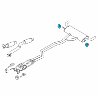 OEM Ford Muffler & Pipe Insulator Diagram - F2GZ-5A262-A