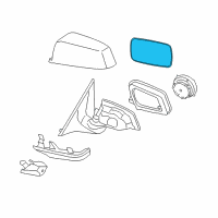 OEM 2010 BMW 750i Mirror Glass, Heated, Wide-Angle, Left Diagram - 51-16-7-251-583