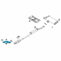 OEM 2019 Hyundai Tucson Front Muffler Assembly Diagram - 28610-D3330