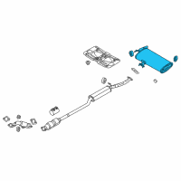 OEM 2017 Hyundai Tucson Rear Muffler Assembly Diagram - 28710-D3071