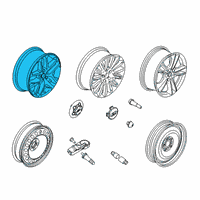 OEM 2013 Ford Fusion Wheel, Alloy Diagram - DS7Z-1007-N