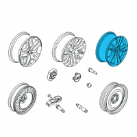 OEM 2020 Ford Police Responder Hybrid Wheel, Alloy Diagram - JS7Z-1007-D