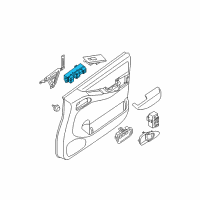 OEM 2008 Nissan Pathfinder Switch Assy-Power Window Main Diagram - 25401-ZL10C