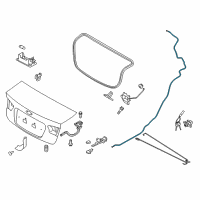 OEM 2010 Kia Forte Koup Cable Assembly-Trunk Lid Release Diagram - 812801M200