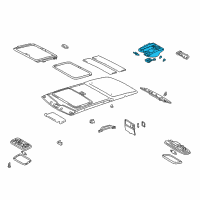 OEM 2002 Toyota 4Runner Overhead Lamp Diagram - 81260-35050-E0