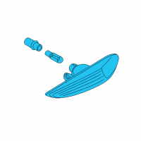 OEM 2006 BMW X3 Additional Turn Indicator Lamp, Left Diagram - 63-13-3-418-445