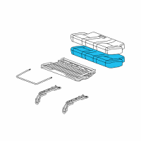 OEM 2008 Chevrolet Equinox Pad, Rear Seat Cushion Diagram - 89041882