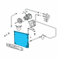 OEM 1999 BMW Z3 Condenser, Air Conditioning Diagram - 64-53-8-398-181