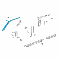 OEM 2001 Toyota 4Runner Windshield Pillar Trim Diagram - 62211-35040-B0