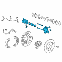 OEM 2019 Honda Ridgeline Caliper Sub-Assembly, Right Rear Diagram - 43018-TZ5-A00