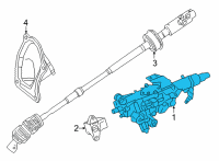 OEM 2022 Lexus NX350h Column Assembly, STEERIN Diagram - 45250-48420