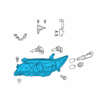 OEM 2009 Toyota Camry Composite Headlamp Diagram - 81130-33700