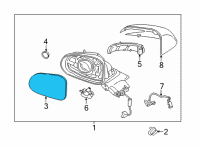 OEM 2021 Hyundai Santa Fe G/HOLDER Assembly-O/S RR View, RH Diagram - 87621-S2100