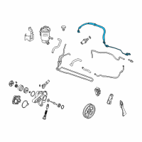 OEM 2010 Honda Accord Crosstour Hose, Power Steering Feed Diagram - 53713-TP6-A01