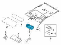 OEM Hyundai Santa Cruz LAMP ASSY-VANITY,LH Diagram - 92890-L1000-NNB