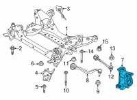 OEM BMW Steering Knuckle, Right Diagram - 31-21-6-882-596