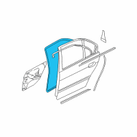 OEM BMW 540i Rear Door Seal Diagram - 51-22-9-069-324