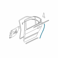 OEM BMW 540i Rear Right Sealing Betw.Door And Column Diagram - 51-22-8-159-814