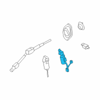 OEM 2003 Lincoln LS Motor Assembly Diagram - 3W4Z-3D538-CA