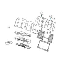 OEM 2013 Cadillac CTS Headrest Guide Diagram - 15216387