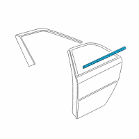 OEM 2009 Cadillac CTS Belt Weatherstrip Diagram - 22923356