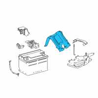 OEM Lexus Bracket Sub-Assy, Battery Diagram - 74409-50010