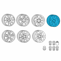 OEM 2022 Jeep Gladiator Aluminum Wheel Diagram - 6PJ791XWAA