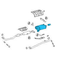 OEM 2017 Toyota Camry Rear Muffler Diagram - 17430-0V041