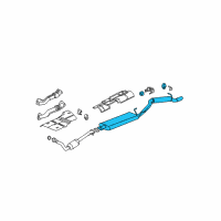 OEM 2002 Buick Rendezvous Muffler & Pipe Diagram - 15237144