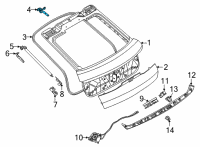 OEM 2021 BMW X6 LEFT TRUNK LID HINGE Diagram - 41-00-7-441-955