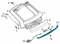 OEM 2022 BMW X6 TAILGATE HANDLE STRIP WITH L Diagram - 51-13-7-482-055