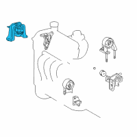 OEM 2005 Toyota Echo Side Mount Diagram - 12305-21140