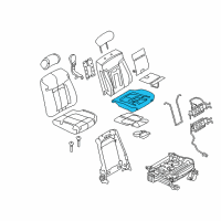 OEM Seat Cushion Pad Diagram - DL3Z-18632A23-A