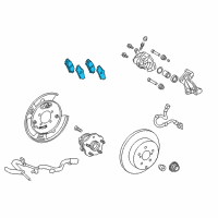 OEM Lexus RX450h Rear Disc Brake Pad Kit Diagram - 04466-48130