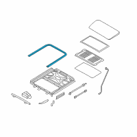 OEM 2009 BMW X6 Seal, Sunroof Diagram - 54-10-7-189-241