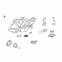 OEM 2014 Lexus RX450h Motor, HEADLAMP Swivel Diagram - 85663-30020