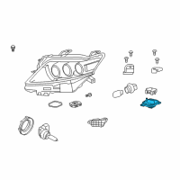 OEM 2014 Lexus RX350 Computer Sub-Assembly, HEADLAMP Diagram - 81107-48B60