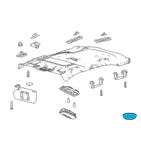 OEM 2018 Ford Police Interceptor Sedan Dome Lamp Assembly Diagram - DB5Z-13776-A