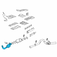 OEM 2010 Chevrolet Express 2500 Oxidation Catalytic Converter Assembly Diagram - 84451334