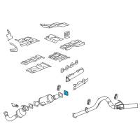 OEM 2011 Chevrolet Express 2500 Center Muffler Gasket Diagram - 15126137