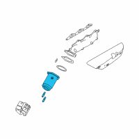 OEM 2004 Kia Sorento Catalyst Case Assembly Diagram - 2853039470