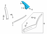 OEM 2021 Chevrolet Trailblazer Rear Applique Diagram - 42743277