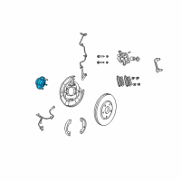 OEM Chrysler Brake Hub And Bearing Diagram - 4766719AB